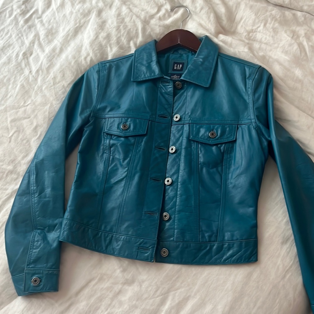 Gap Blue Vintage leather jacket